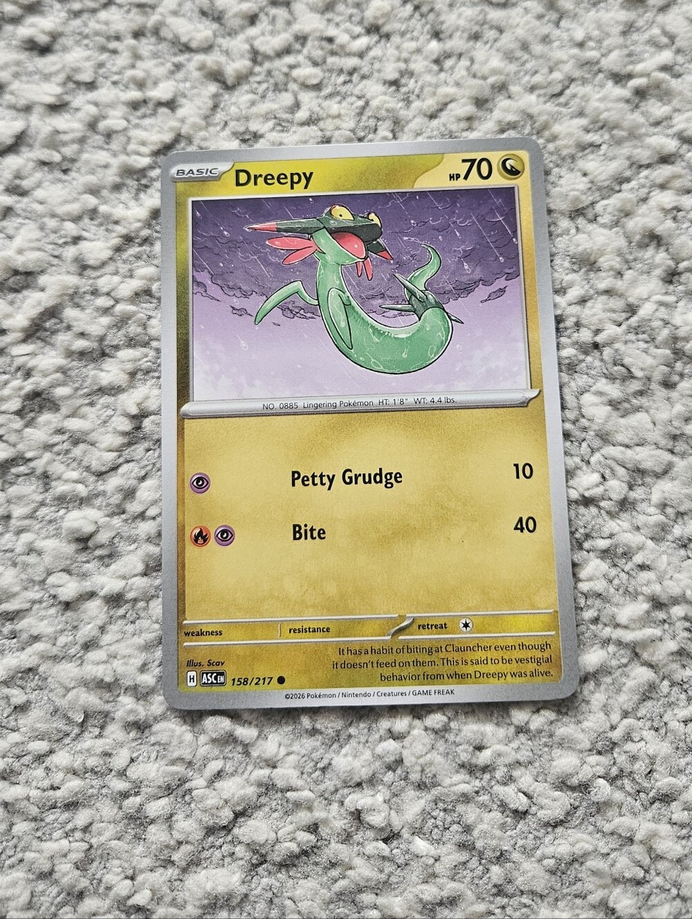 POKEMON TCG Card Dreepy Ascended Heroes 158/217